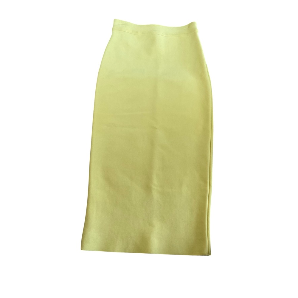 Herve Leger x Forever 21 Yellow Bandage Midi Skirt High Waist Bodycon Womens S